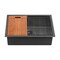 Ruvati 27 inch Gunmetal Black Stainless Steel Workstation Undermount Kitchen Sink Single Bowl RVH6527BL - alternate 2